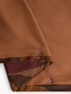 coincasa Copripiumino in raso di cotone stampa foliage