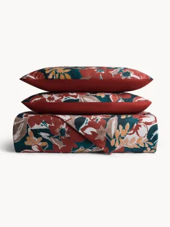 coincasa Copripiumino in raso di cotone stampa floreale