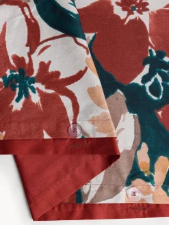 coincasa Copripiumino in raso di cotone stampa floreale