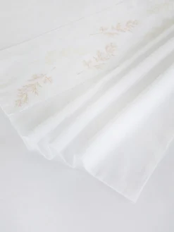 coincasa Copripiumino ricamato in raso di cotone extra fine Portofino