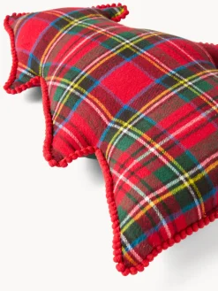 coincasa Cuscino a forma di albero di Natale tartan