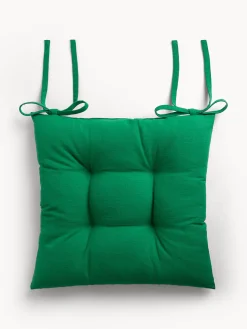 coincasa Cuscino da sedia con lacci in slub di cotone tinta unita