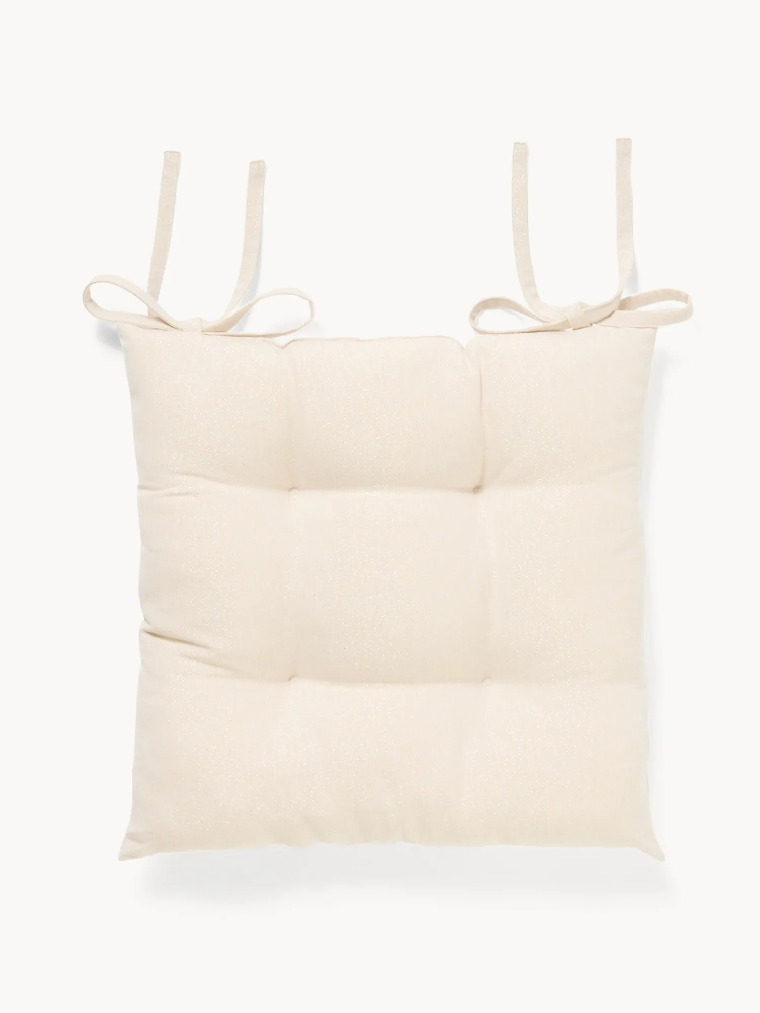 coincasa Cuscino da sedia con lacci in cotone e lurex