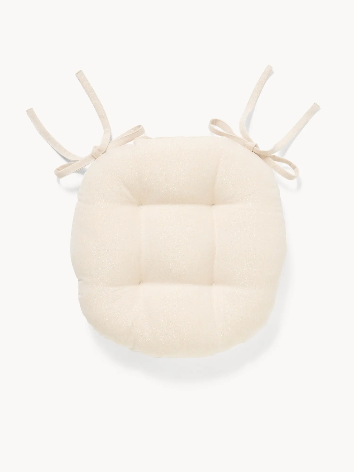 coincasa Cuscino da sedia con lacci in cotone e lurex