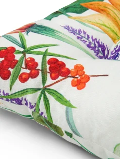 coincasa Cuscino da sedia panama di cotone stampa vegetale