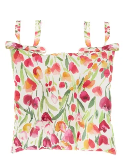 coincasa Cuscino da sedia puro cotone stampa tulipani