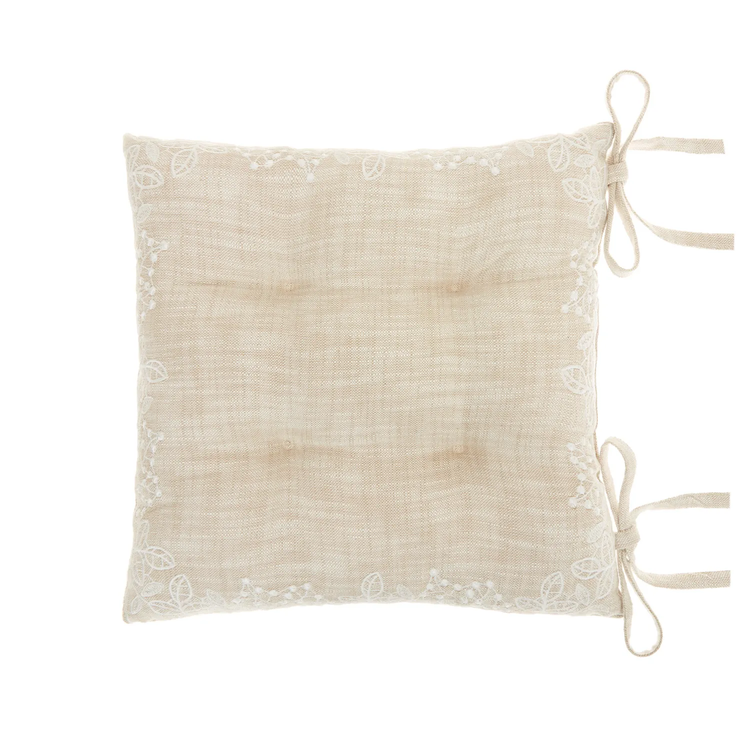 coincasa Cuscino da sedia puro cotone fiammato tinta unita