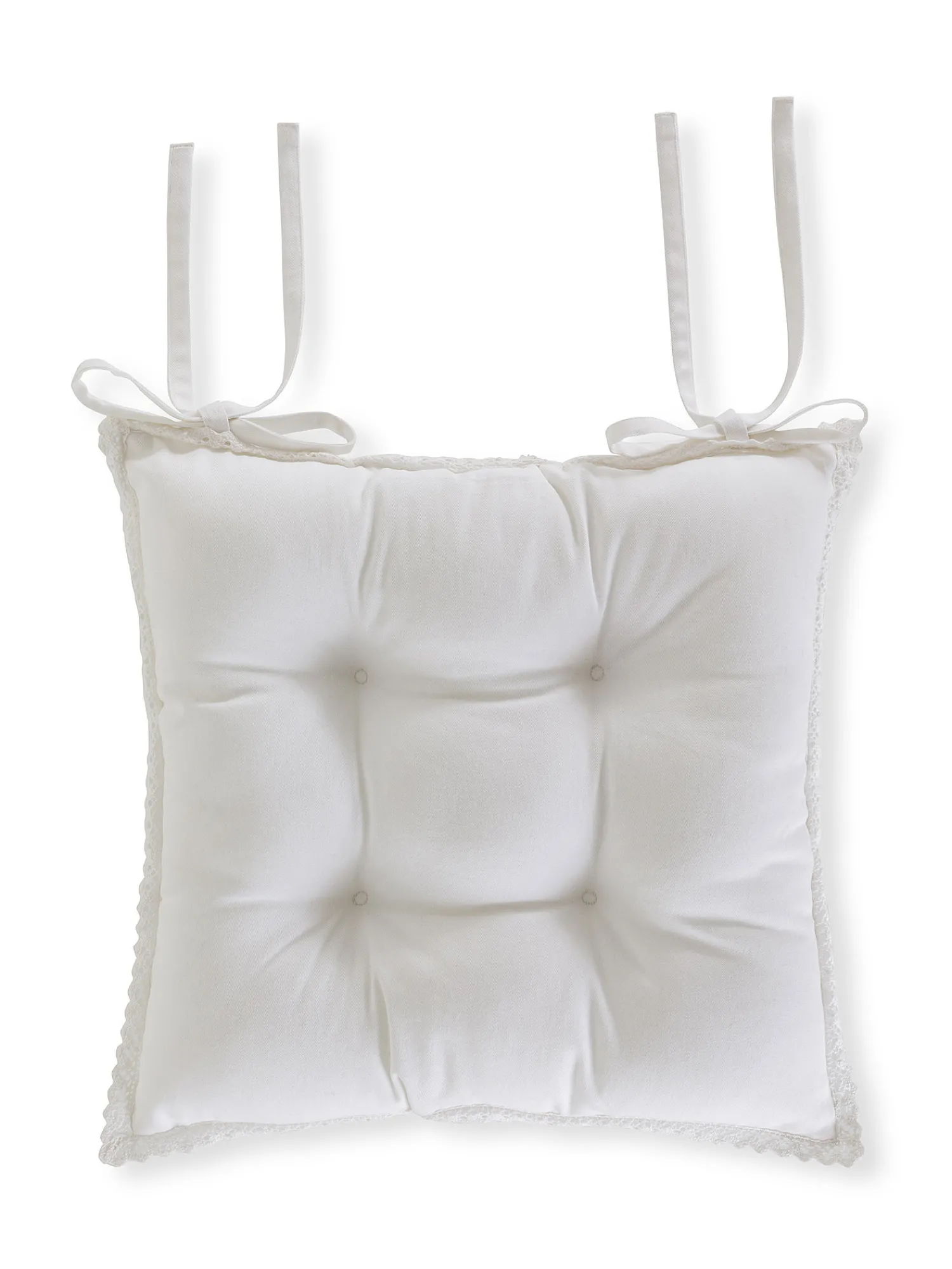 coincasa Cuscino da sedia twill di cotone con ricamo