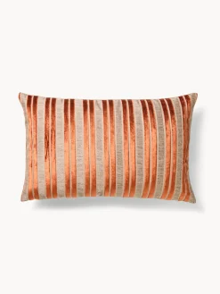 coincasa Cuscino 35x55 cm con fasce in velluto a contrasto