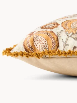 coincasa Cuscino 45x45 cm con stampa melograno e frangette