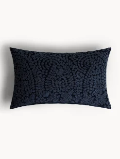 coincasa Cuscino 45x65 cm in ciniglia ricamo floreale