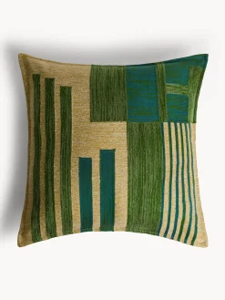 coincasa Cuscino 45x45 cm in cotone con ricamo geometrico