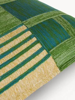 coincasa Cuscino 45x45 cm in cotone con ricamo geometrico