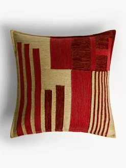 coincasa Cuscino 45x45 cm in cotone con ricamo geometrico