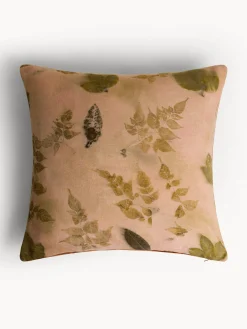 coincasa Cuscino 50x50 cm in lino eco-print foliage