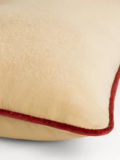 coincasa Cuscino 35x50 cm in velluto con piping a contrasto
