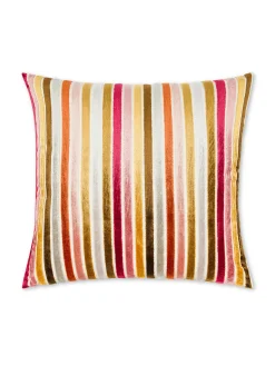 coincasa Cuscino 43x43 cm in velluto jacquard a righe