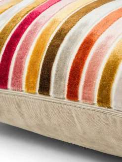 coincasa Cuscino 43x43 cm in velluto jacquard a righe