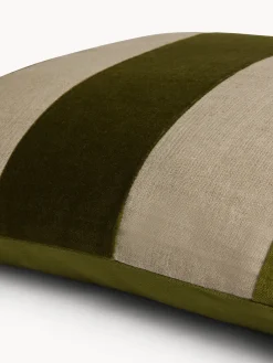 coincasa Cuscino 50x50 cm in velluto righe a contrasto