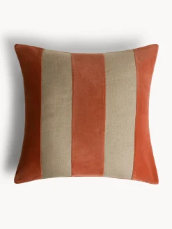 coincasa Cuscino 50x50 cm in velluto righe a contrasto