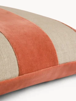 coincasa Cuscino 50x50 cm in velluto righe a contrasto