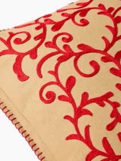 coincasa Cuscino 45x45 in cotone con ricamo a catenella