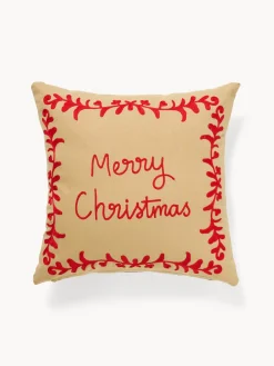 coincasa Cuscino 45x45 in cotone con ricamo a catenella