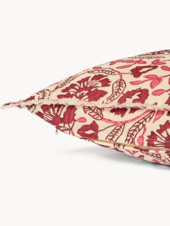 coincasa Cuscino 50x50 in garza di cotone stampato con frangette