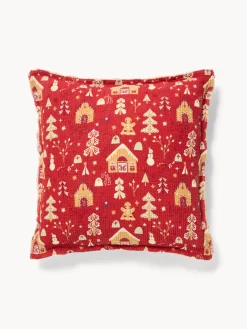 coincasa Cuscino 50x50 in garza di cotone con frangette