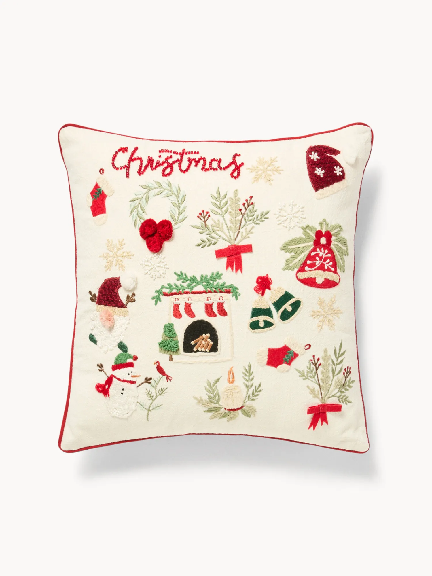 coincasa Cuscino 45x45 ricami natalizi