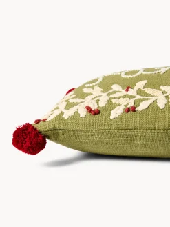 coincasa Cuscino 35x50 ricamo family con pompon