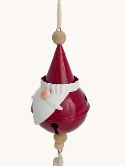 coincasa Decorazione in ferro a forma di Babbo Natale con nappina