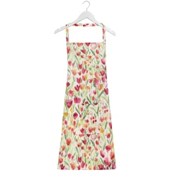 coincasa Grembiule da cucina panama di cotone stampa tulipani