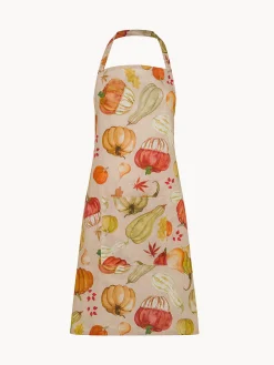 coincasa Grembiule in panama di puro cotone stampa zucche