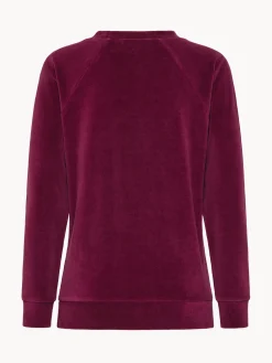 Maglia a maniche lunghe in velluto