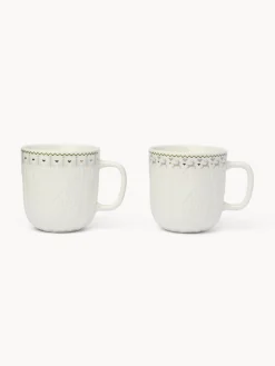 coincasa Mug in new bone china decoro crochet