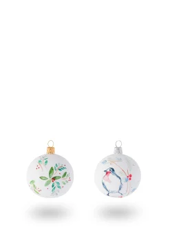 coincasa Pallina in vetro decorata a mano