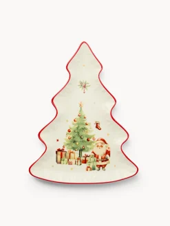 coincasa Piattino albero in porcellana Natale vintage