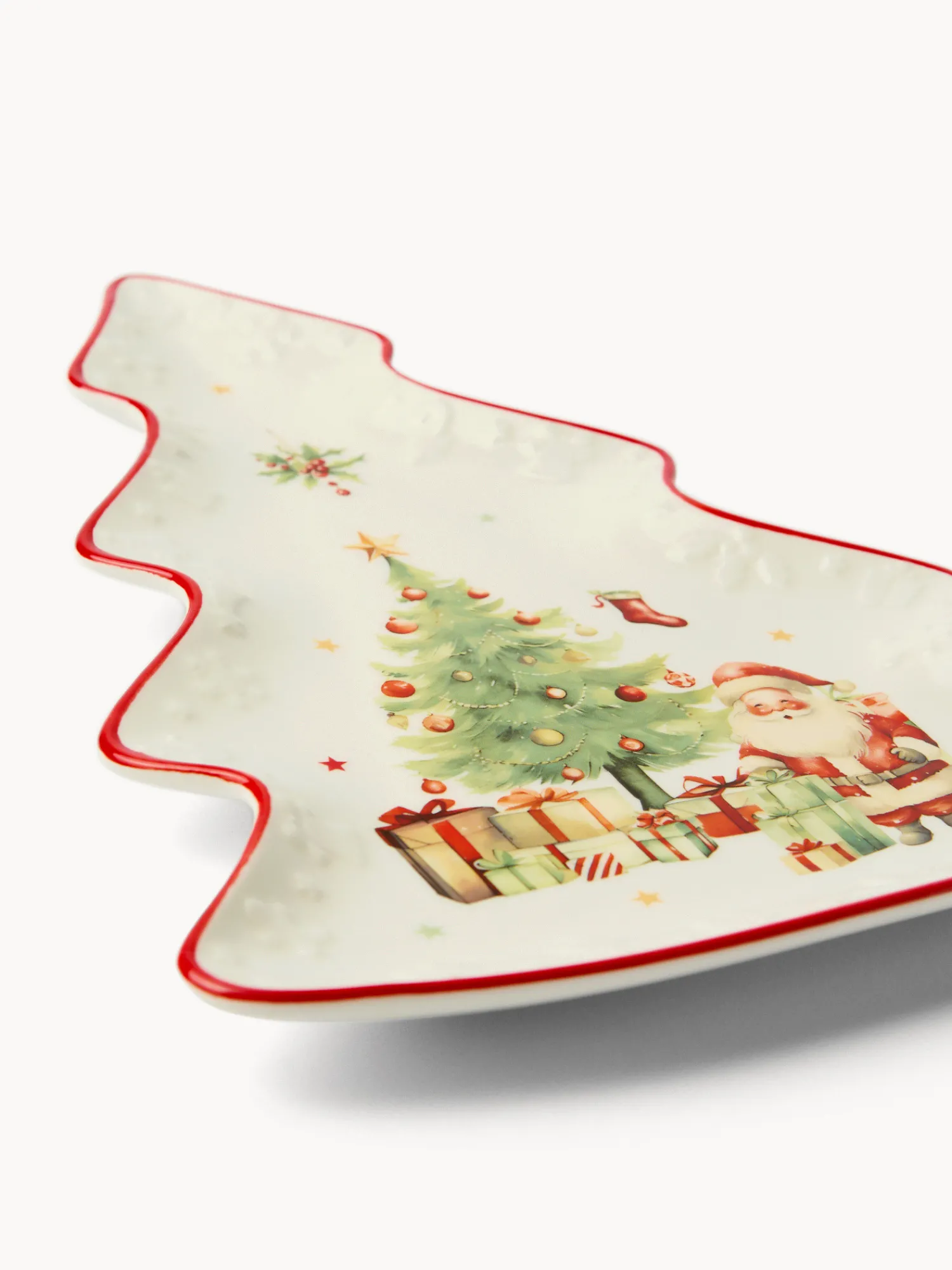 coincasa Piattino albero in porcellana Natale vintage