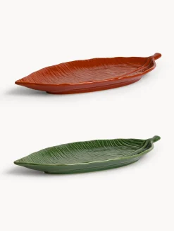 coincasa Piattino in stoneware a forma di foglia