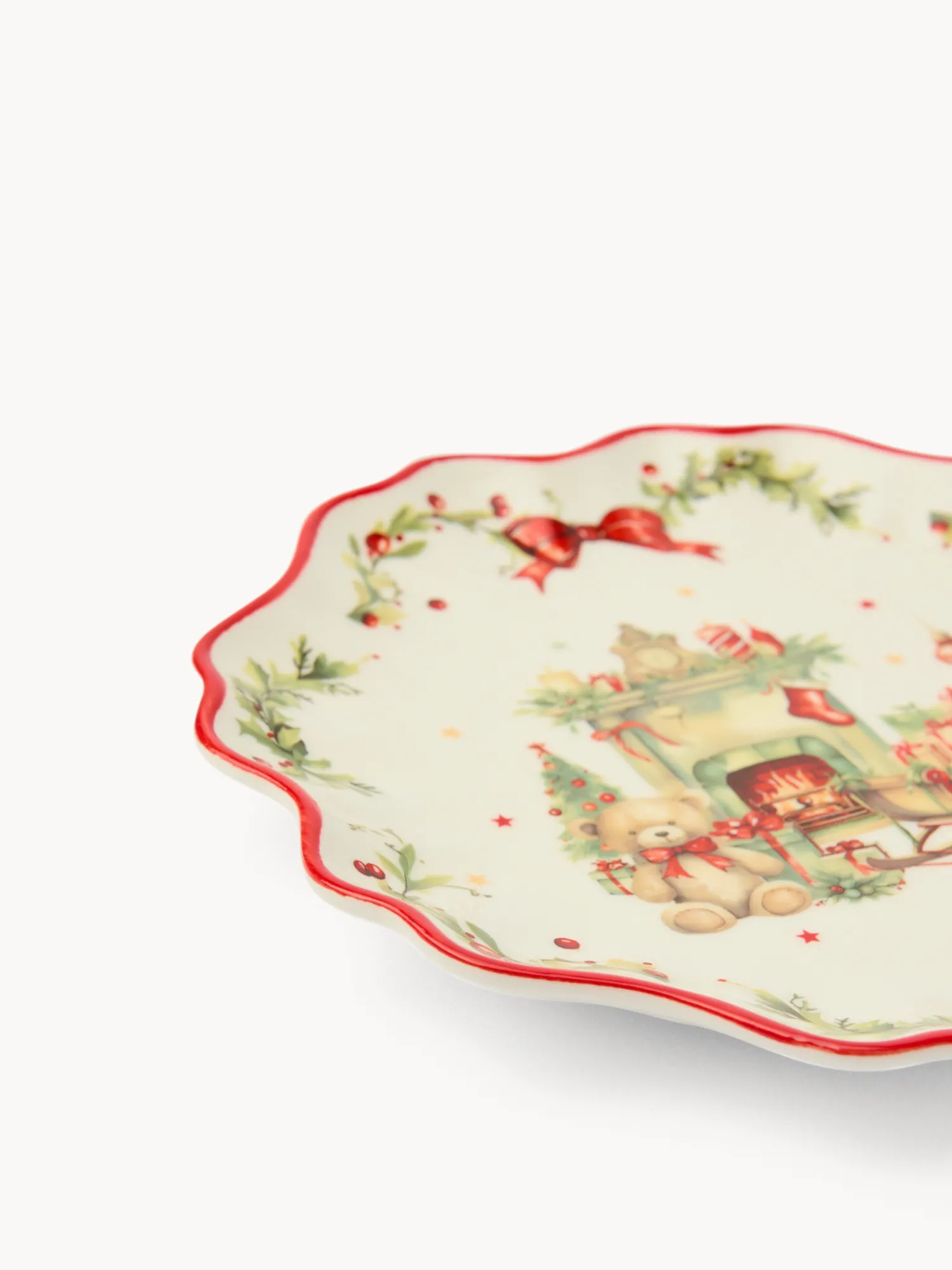 coincasa Piattino pane in porcellana Natale vintage