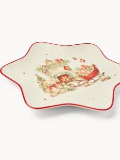 coincasa Piattino stella in porcellana Natale vintage