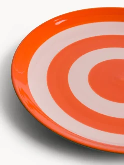 coincasa Piatto frutta in ceramica a righe circolari