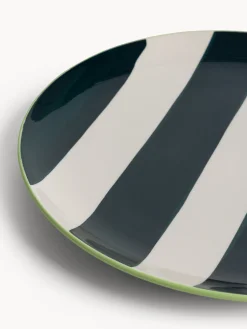 coincasa Piatto frutta in ceramica a righe