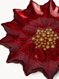 coincasa Piatto frutta in vetro a stella di Natale