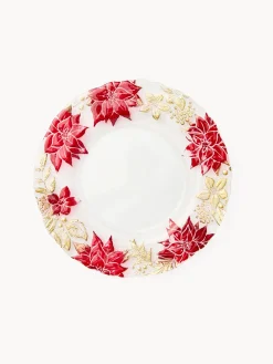 coincasa Piatto frutta in vetro decoro fiore