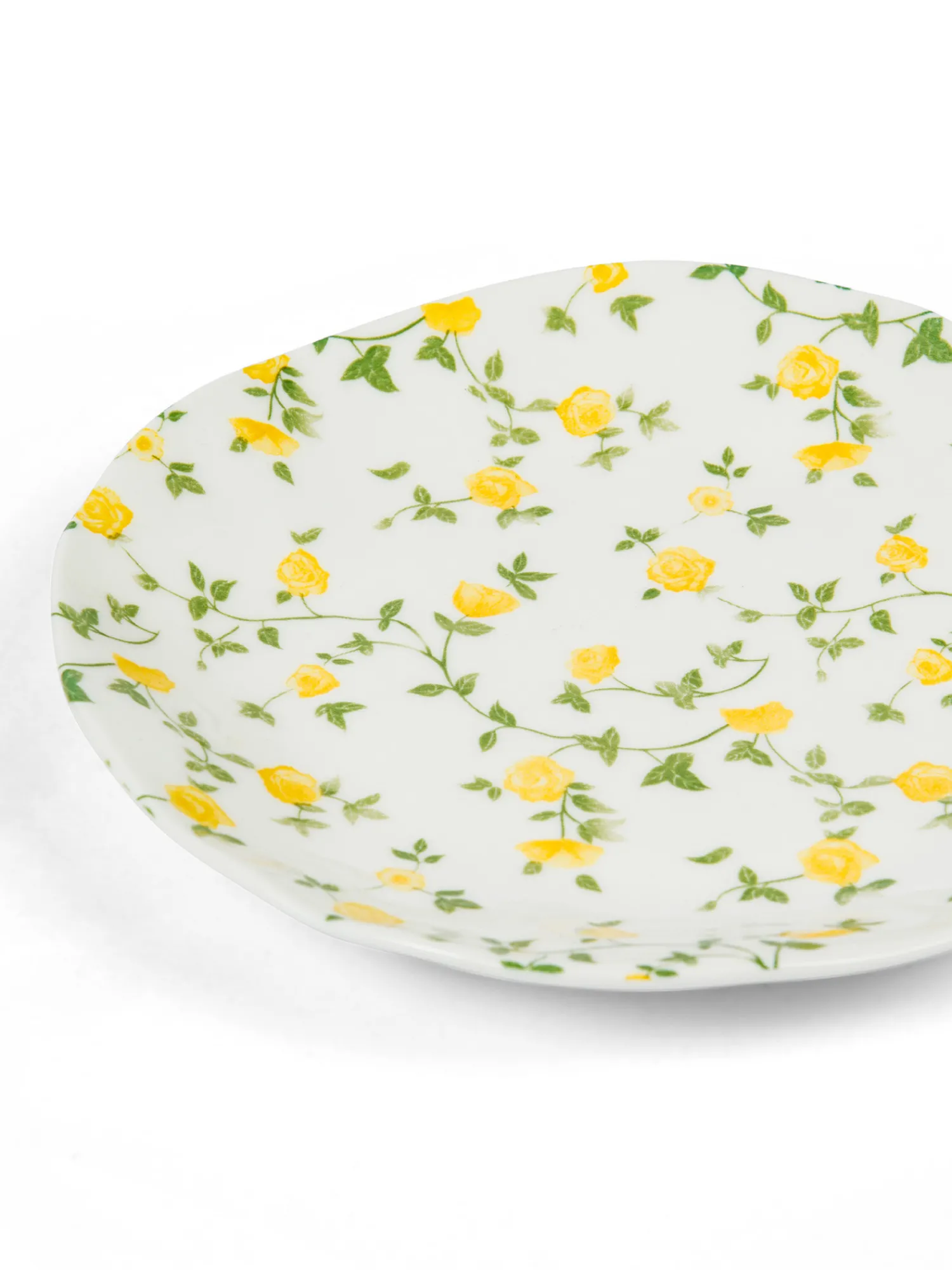 coincasa Piatto frutta porcellana motivo fiorellino