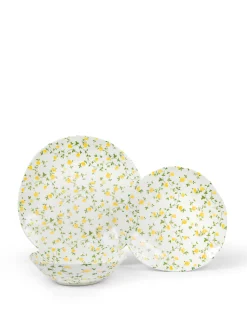 coincasa Piatto frutta porcellana motivo fiorellino