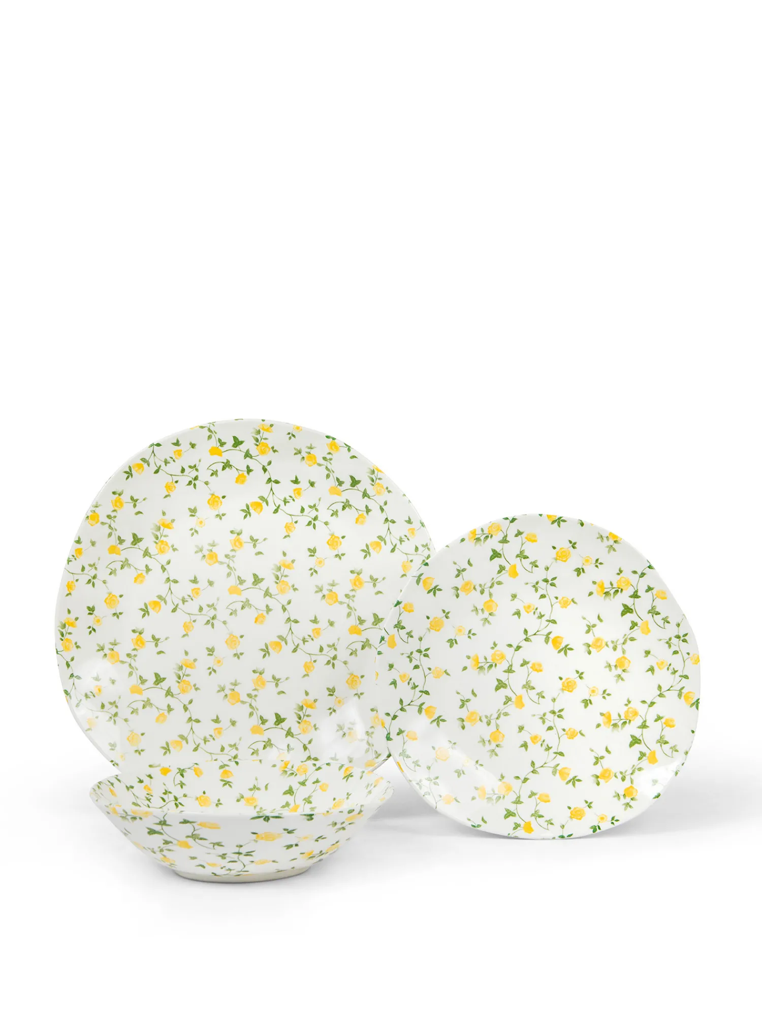 coincasa Piatto frutta porcellana motivo fiorellino