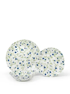 coincasa Piatto frutta porcellana motivo fiorellino